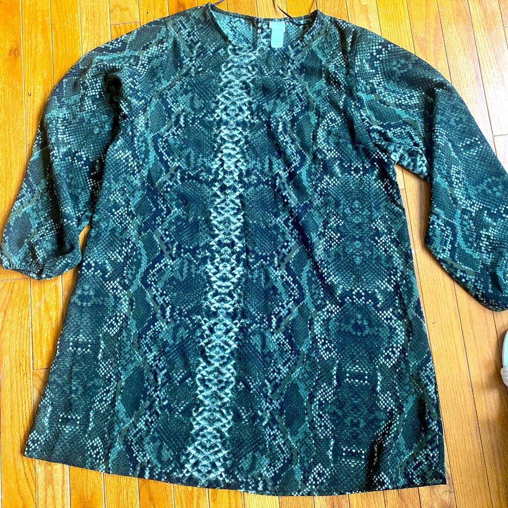 H & M Olive Shirt Dress-new